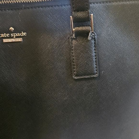 Kate Spade New York Cameron Black Leather Street Lucie Tote Handbag Large - Picture 3 of 10